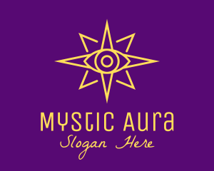 Yellow Mystic Eye Star logo design