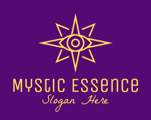 Yellow Mystic Eye Star logo design