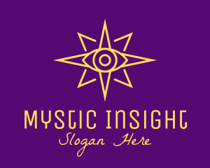 Yellow Mystic Eye Star logo design