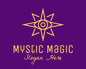 Yellow Mystic Eye Star logo design