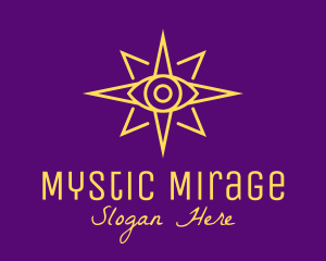 Yellow Mystic Eye Star logo design