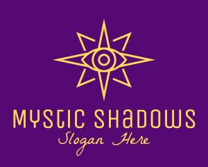 Yellow Mystic Eye Star logo design