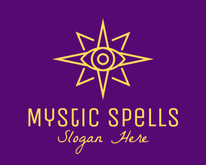 Yellow Mystic Eye Star logo design