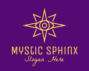 Yellow Mystic Eye Star logo design