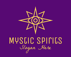 Yellow Mystic Eye Star logo design