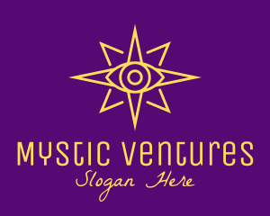 Yellow Mystic Eye Star logo design