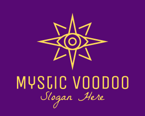 Yellow Mystic Eye Star logo design