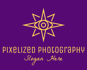 Yellow Mystic Eye Star logo design