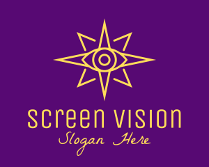 Yellow Mystic Eye Star logo design