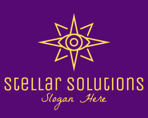 Yellow Mystic Eye Star logo design