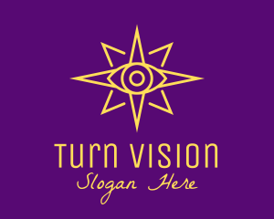 Yellow Mystic Eye Star logo design