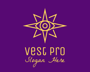 Yellow Mystic Eye Star logo design