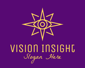 Yellow Mystic Eye Star logo design