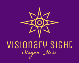 Yellow Mystic Eye Star logo design