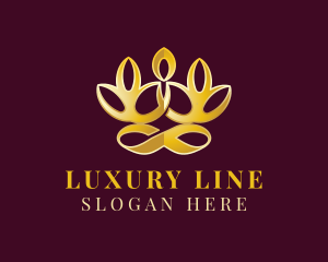 Luxury Lotus Flower Yoga  logo design