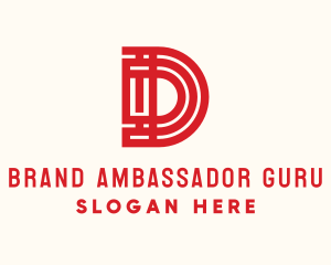 Oriental Hotel Letter D logo design