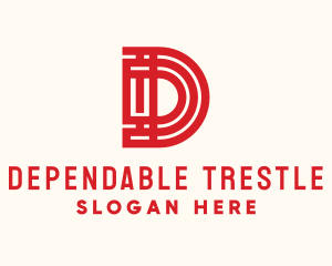 Oriental Hotel Letter D logo design