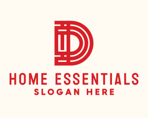 Oriental Hotel Letter D logo design