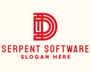 Oriental Hotel Letter D logo design