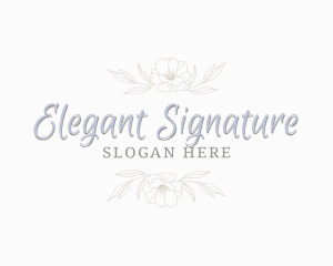 Premium Elegant Script logo design