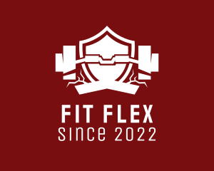 Fitness Weightlifting Dumbbell  logo design