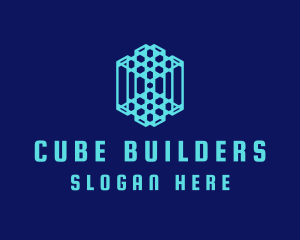 Cyber Technology Cube logo design