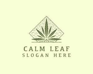 Organic Marijuana Leaf logo design