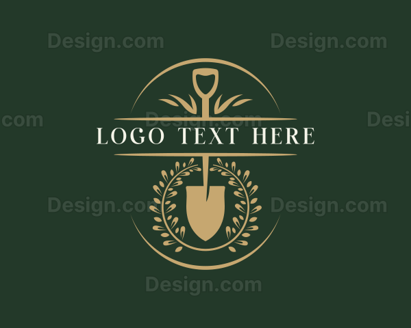 Shovel Garden Landscaper Logo