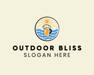 Beach Summer Beer logo design