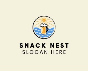 Beach Summer Beer logo design