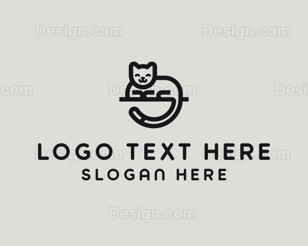 Cute Minimalist Cat Logo