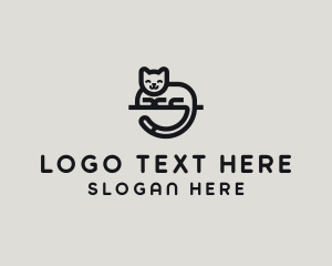 Cute Minimalist Cat Logo