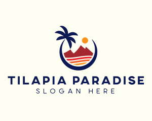 Beach Island Resort logo design