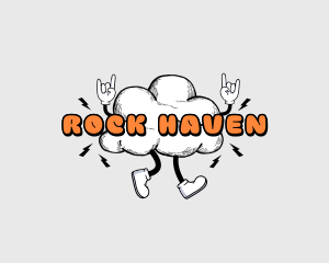 Rock Hand Cloud logo design