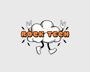 Rock Hand Cloud logo design