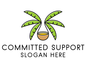 Coconut Tree Oil  logo design