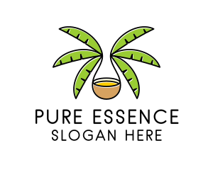 Coconut Tree Oil  logo design