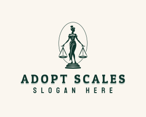 Lady Justice Scale logo design