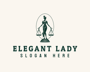 Lady Justice Scale logo design