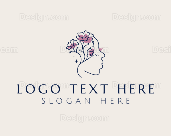 Floral Woman Beauty Logo