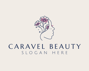 Floral Woman Beauty logo design