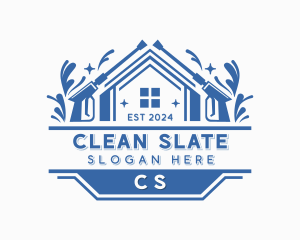 Pressure Washer Cleaning logo design