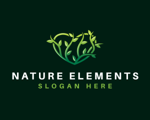 Natural Heart Plant logo design