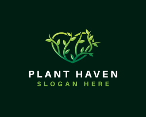 Natural Heart Plant logo design