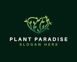 Natural Heart Plant logo design