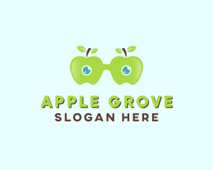 Apple Fruit Eyeglasses logo design