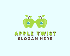 Apple Fruit Eyeglasses logo design