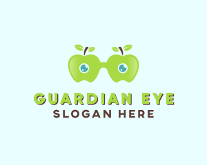 Apple Fruit Eyeglasses logo design