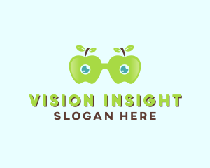 Apple Fruit Eyeglasses logo design