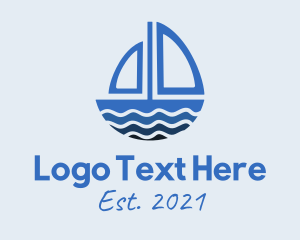 Blue Sea Sailboat logo